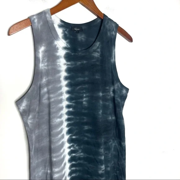 Rails Tip Dye Midi Tank Dress In Black Navy Dip Dye Size Large - Picture 9 of 14